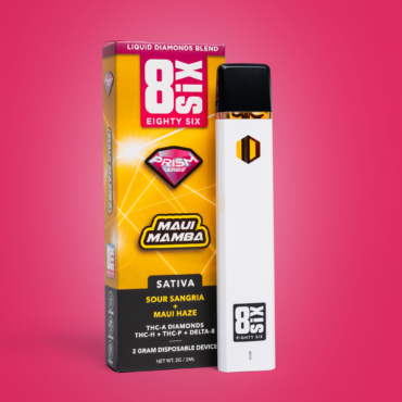 Maui Mamba THCa 2G Disposable displayed on a red background