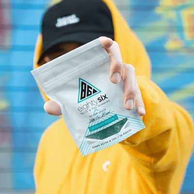 Person displaying Delta-8 Gummies
