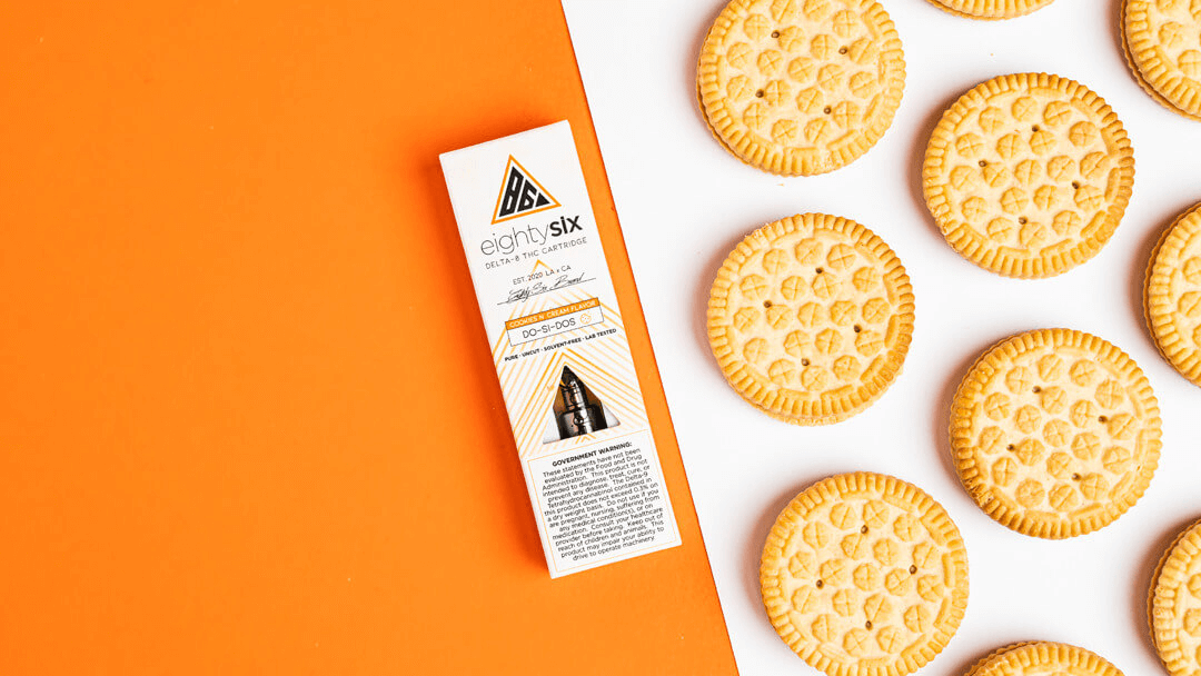bunch of biscuits with delta-8 thc vape cartridge