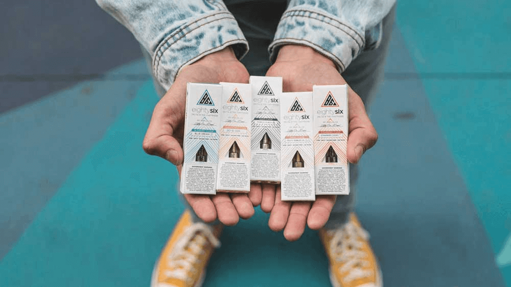 Full lineup of Delta-8 cartridges from Eighty Six
