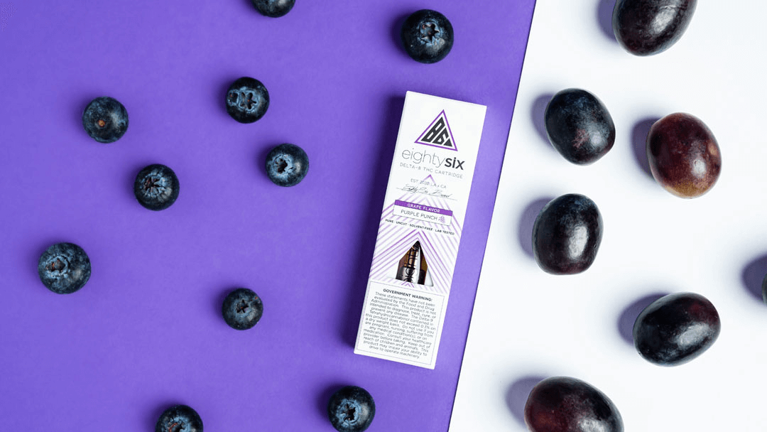 blackberries in the floor with delta-8 thc vape cartridge