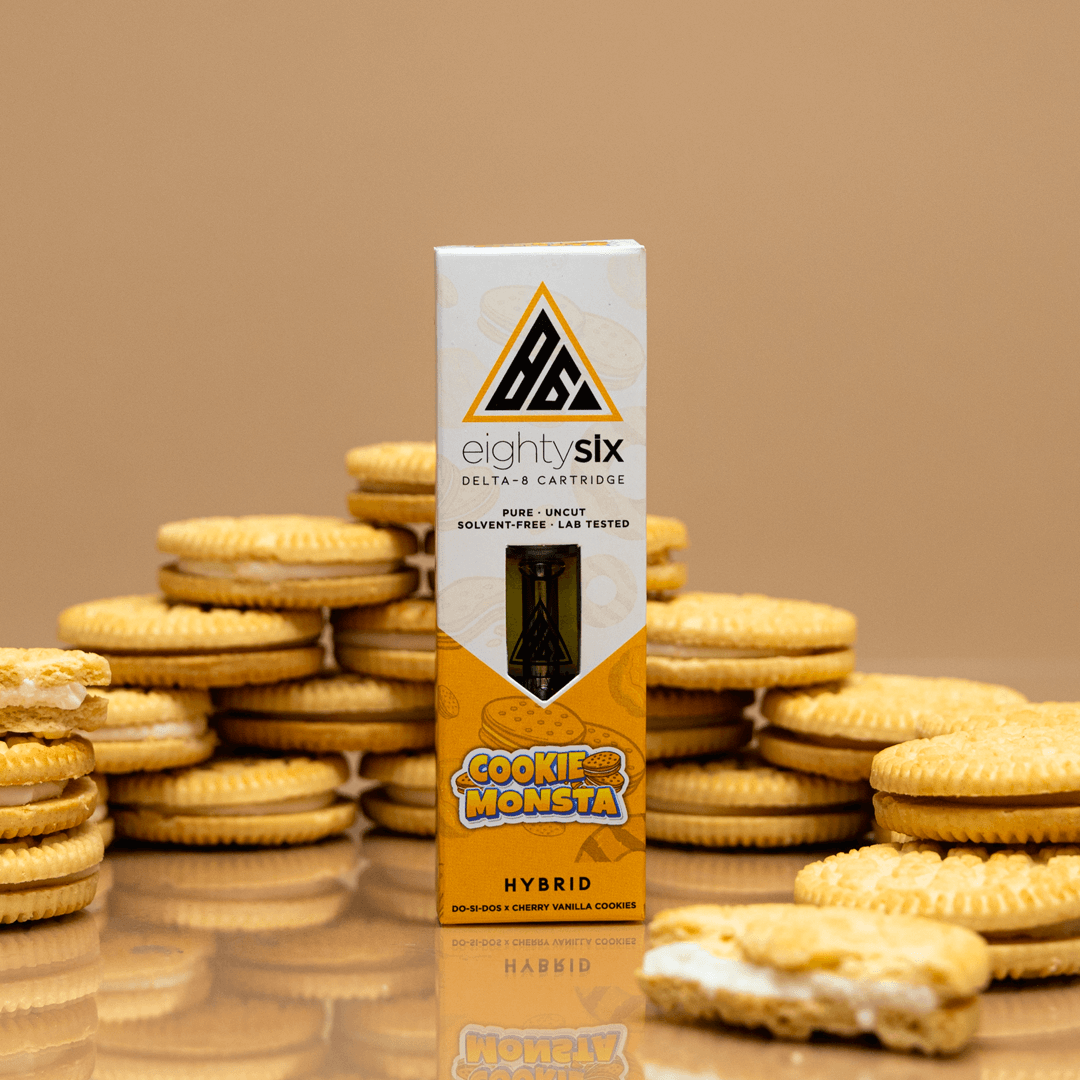 Cookie Monsta vape cartridge with cookies